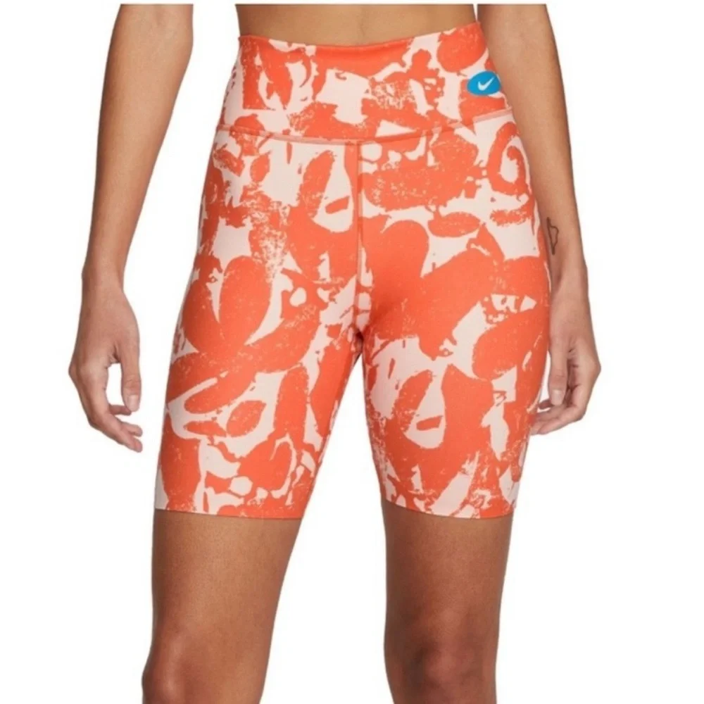 ☀️3/$20 Nike Women's Orange Bike Shorts - Picture 3 of 11